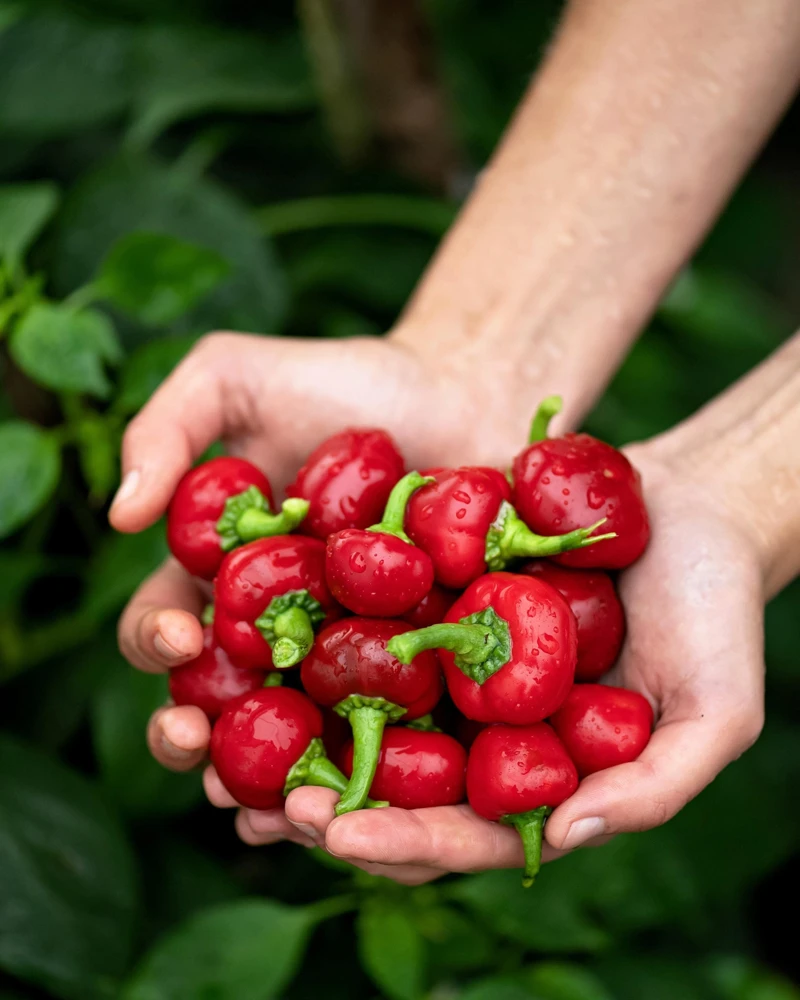 100 Red Cherry Hots Pepper Seeds - Capsicum Annuum Vegetable Seeds for Planting - Image 2
