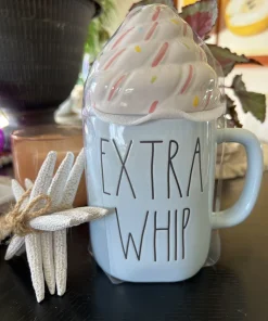 14 oz Ceramic Mug with Lid - White Coffee Cup - Image 2