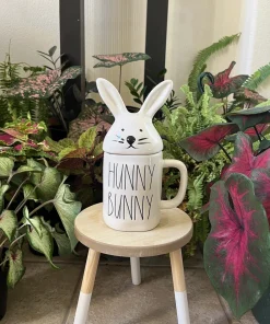 14 oz Ceramic Mug with Lid - White Coffee Cup - Image 6