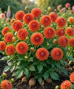 2 Dinnerplate Dahlia Tuber - Huge Orange Blooms up to 10" Wide - Perennial Flower Bulbs - Image 2