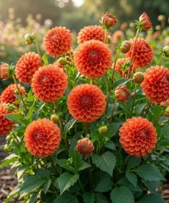 2 Dinnerplate Dahlia Tuber - Huge Orange Blooms up to 10" Wide - Perennial Flower Bulbs - Image 1