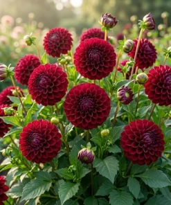 2 Dinnerplate Dahlia Tubers – Dark Red, 10