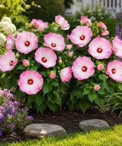 2 Pink White Hibiscus Live Plants for Planting, Tropical Flowering, 4-6 Inch Tall - Image 5