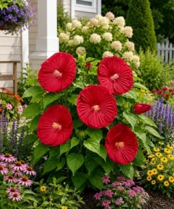 2 Red Hibiscus Live Plants for Garden & Patio – 4-6 Inch Tall - Image 6