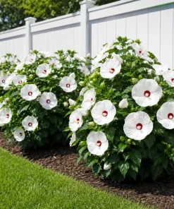 2 White Hibiscus Live Plants, Tropical Flowering Outdoor, 4-6 Inch Tall - Image 5