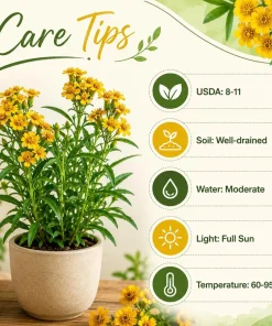 4 Mexican Tarragon Live Plants for Planting, 4-8 Inch Tall, Culinary Herb - Image 3