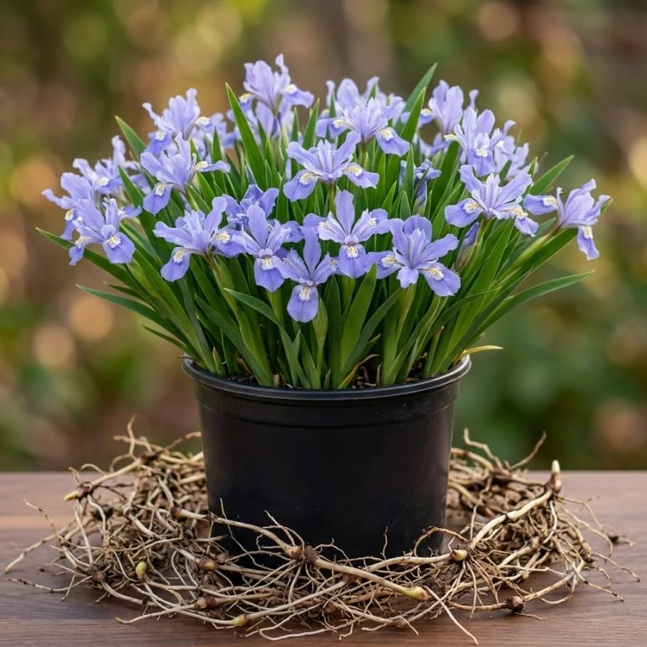 5 Blue Crested Wild Iris Bulbs – Spring Flowering Perennial – Outdoor - Image 1