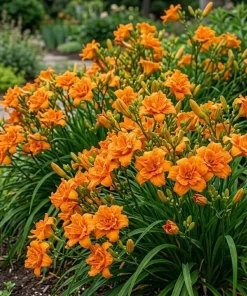 5 Double Orange Daylily Bulbs - Reblooming Hemerocallis Hardy Perennial - Image 2