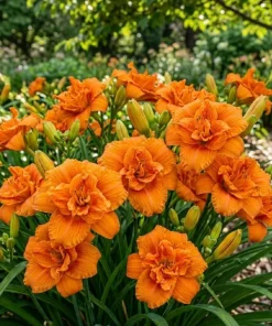 5 Double Orange Daylily Bulbs - Reblooming Hemerocallis Hardy Perennial - Image 3