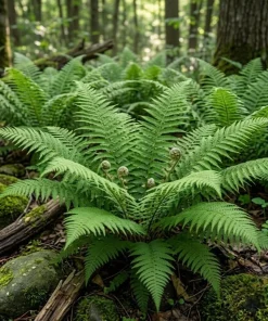 5 Hay Scented Fern Rhizomes - Live Bare Root Perennial Ferns, 3-6" Long, Outdoor Shade - Image 1