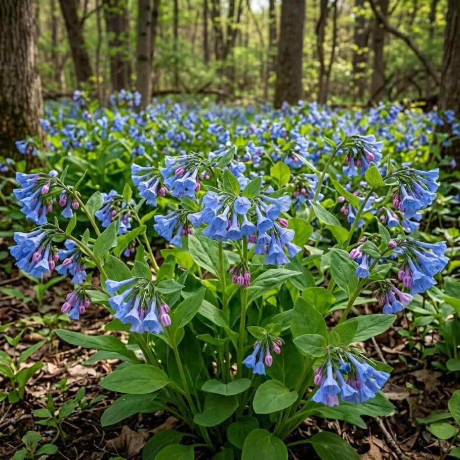 5 Virginia Bluebells Bare Roots - Mertensia Virginica Perennial Flowers - Image 3