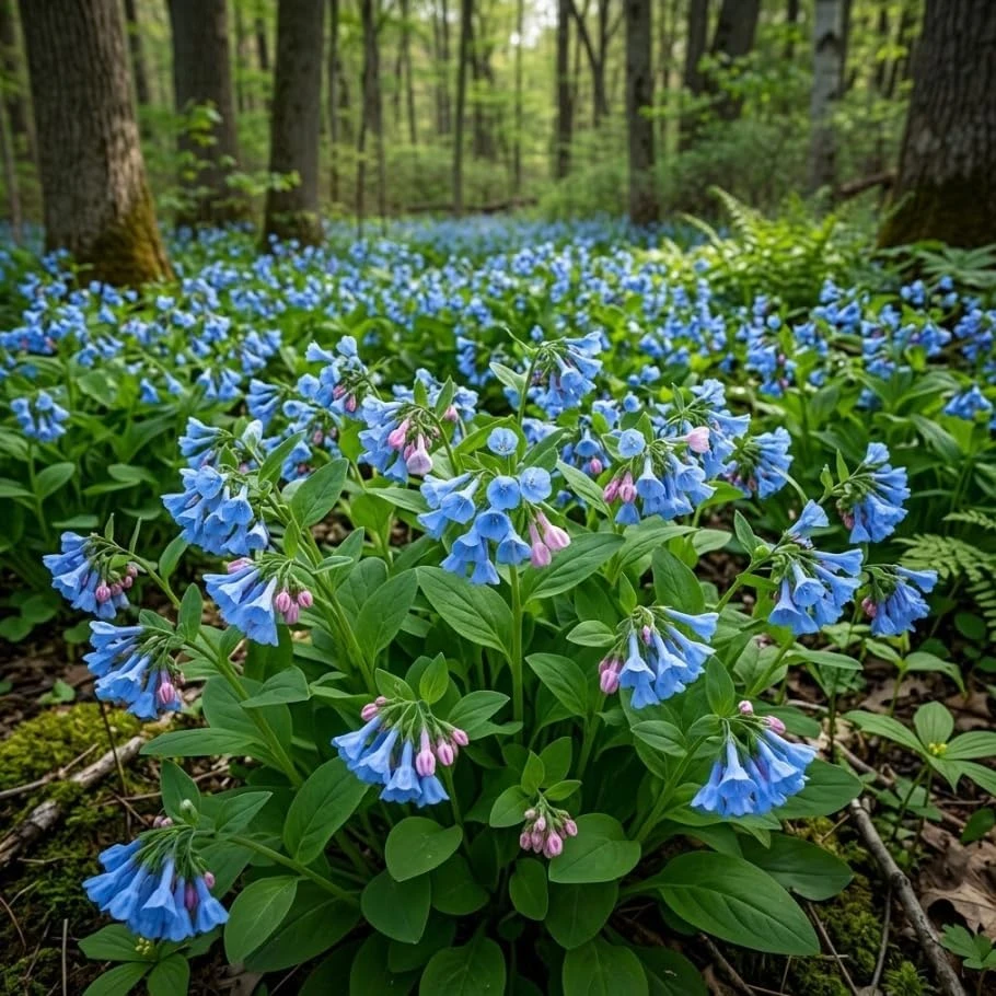 5 Virginia Bluebells Bare Roots - Mertensia Virginica Perennial Flowers - Image 4