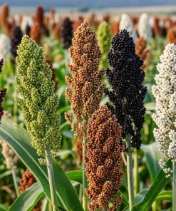 50 Broomcorn Sorghum Bicolor Red Seeds - Colored Uprights, Drought Tolerant - Image 2