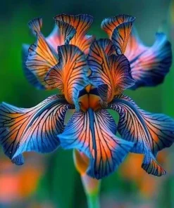 50 Iris Seeds Blue + Orange - Fresh Flowering Iris Seeds - Image 1