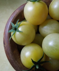 50 Organic Snow White Cherry Tomato Seeds - Heirloom Vegetable Seeds - Image 1
