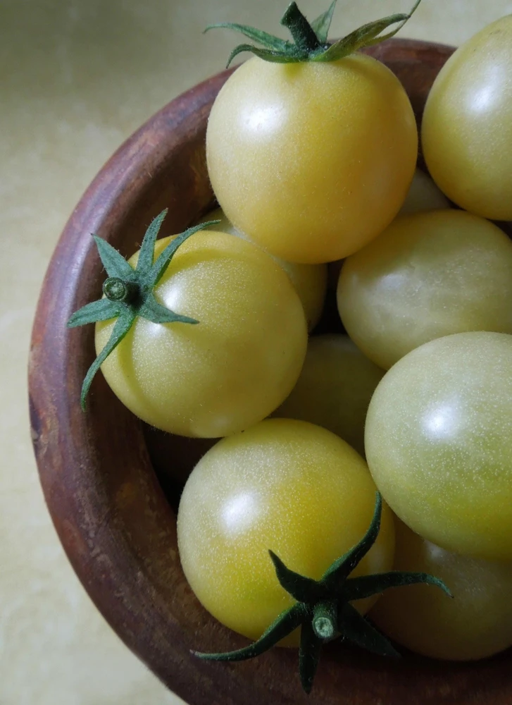 50 Organic Snow White Cherry Tomato Seeds - Heirloom Vegetable Seeds - Image 1