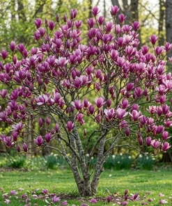 Ann Magnolia Tree Live Plant – Purple Red Flowers – 6-12