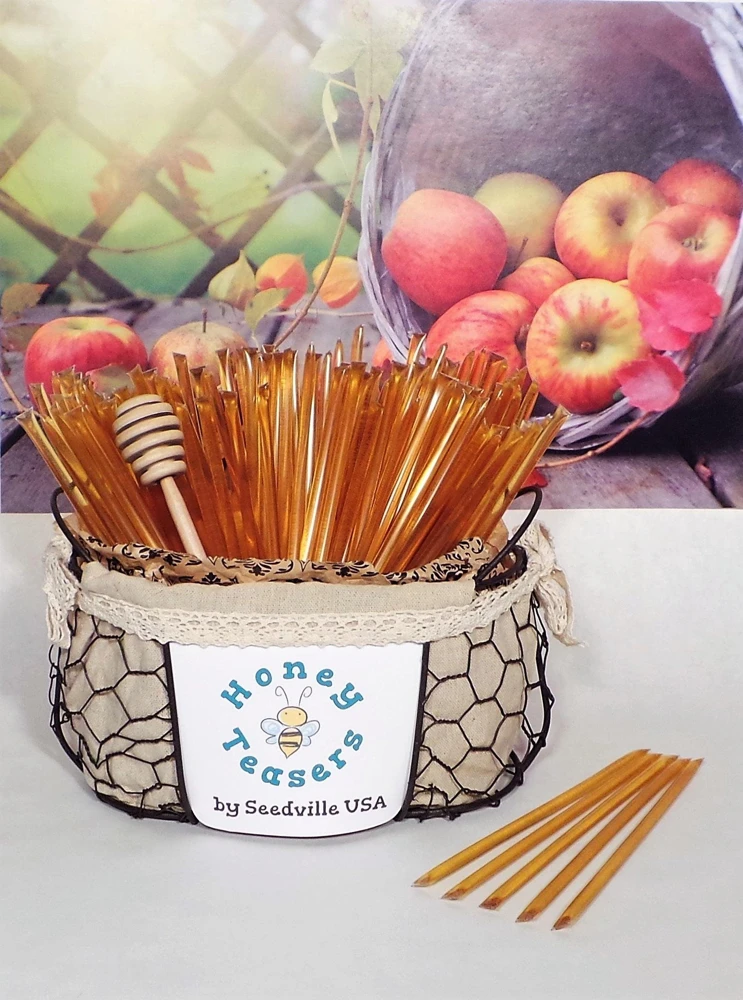 Apple Honey Sticks - 5 Pack Natural Honey Snack Straws, US Grade A - Image 3