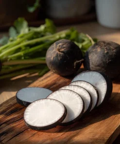 Black Spanish Round Radish Seeds - 250 Heirloom Winter Radishes for Crisp, Spicy Flavor - Image 2