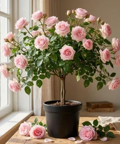 Blossom Time Rose Live Plant - Climbing Rose Bush, 4-6 Inch Height, Fragrant Blooms - Image 1