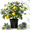 Blue Passiflora Live Plant - Fragrant Passion Flower Vine, Perennial, 4-6 Inch Tall - Image 1