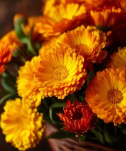 Calendula Pacific Beauty Mix Seeds - Heirloom Pot Marigold, 50+ Seeds, Edible Flowers - Image 1