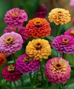 California Giant Zinnia Seeds – Heirloom Double Blooms, Vibrant Colors, 50 Seeds - Image 2