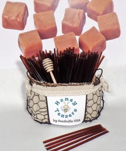 Caramel Honey Sticks - Natural Honey Snack Straws - 5 Pack - 7 inch - Image 3