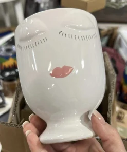 Ceramic Plant Pot with Cute Face - 6 Inch Indoor Planter for Houseplants - Image 3