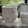 Ceramic Plant Pot with Cute Face - 6 Inch Indoor Planter for Houseplants - Image 1