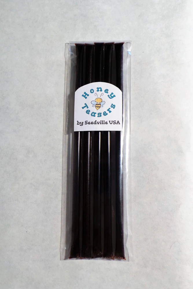Chocolate Honey Snack Sticks - 5 Pack Natural Honeystix Straws, 7" long - Image 4