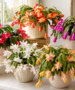 Christmas Cactus Live Plant 4-6 Inch Tall – 2-Pack, Indoor Holiday Decor - Image 4