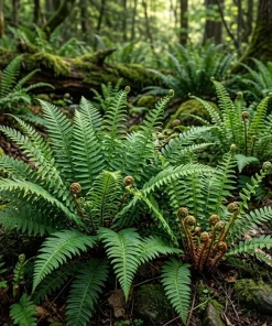 Christmas Fern Rhizomes - 10 Live Bare Roots, 3-6" Long, Outdoor Perennial - Image 1