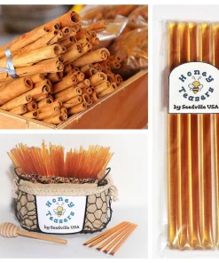 Cinnamon Honey Sticks - Natural Honey Snack Straws - 5 Pack - US Grade A - Image 1