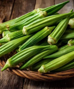 Clemson Spineless Okra Seeds - 50 Count Heirloom Vegetable for Gardens - Image 1