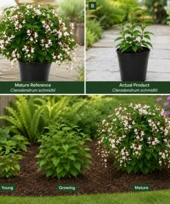 Clerodendrum Wallichii Live Plant - White Tropical Shrub, 1-2 Ft, 3 Gallon Pot - Image 6