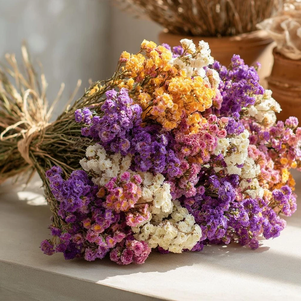 Colorful Statice Seeds Mix – Limonium Sinuatum – 50 Seed Pack for Fresh & Dried Bouquets - Image 1
