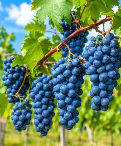 Concord Grape Vine Live Plant - 28-36" Tall - Sweet Edible Purple Fruit for Outdoor Garden - Image 1