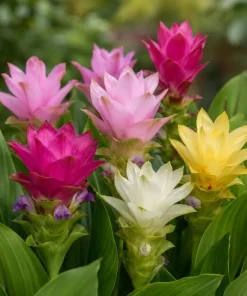Curcuma Ginger Mix Live Plants - Set of 2, 4-6 Inches Tall, Tropical Flowering - Image 2