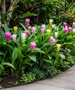 Curcuma Ginger Mix Live Plants - Set of 2, 4-6 Inches Tall, Tropical Flowering - Image 3
