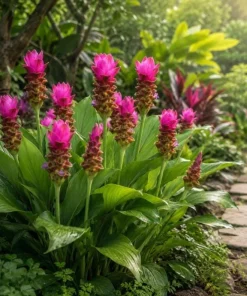 Curcuma Siam Shadow Live Plant 4-6 Inch Tall, Tropical Flowering Ginger for Garden Beds, Patio Pots and Containers - Image 5