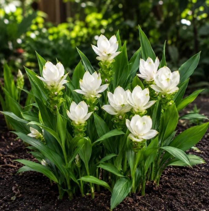 Curcuma Siam Sisco Live Plant 4-6 Inch Tall - Tropical Flowering Ginger Perennial - Image 4