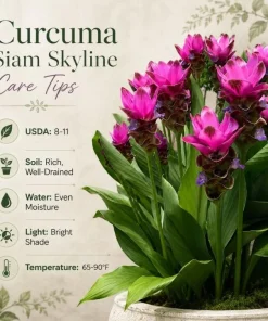 Curcuma Siam Skyline Live Plant 4-6 Inch Tall - Tropical Flowering Ginger - Image 7