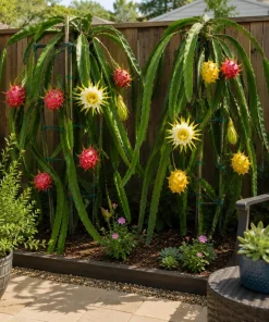 Dragon Fruit Live Plants, Set of 2, 3-6 Inch Tropical Cactus Starters - Image 4
