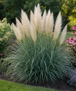 Dwarf Blue Pampas Grass Live Plant 4-6 Inch Tall - Ornamental Perennial - Image 1