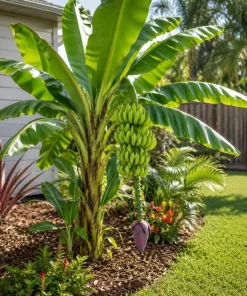 Dwarf Cavendish Banana Live Plant, 4-7 Inch Tall Tropical Banana Starter Plant, Banana Plant for Indoor Outdoor Garden, Patio Containers & Landscape - Image 2