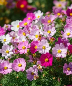 Dwarf Cosmos Seeds – Fairy Kiss Blend – Rose, White, Pink, Magenta – 25 Seeds - Image 3