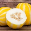 Early Silver Line Melon Seeds, 50 Seeds, Yellow Striped Korean Fruit - Image 1
