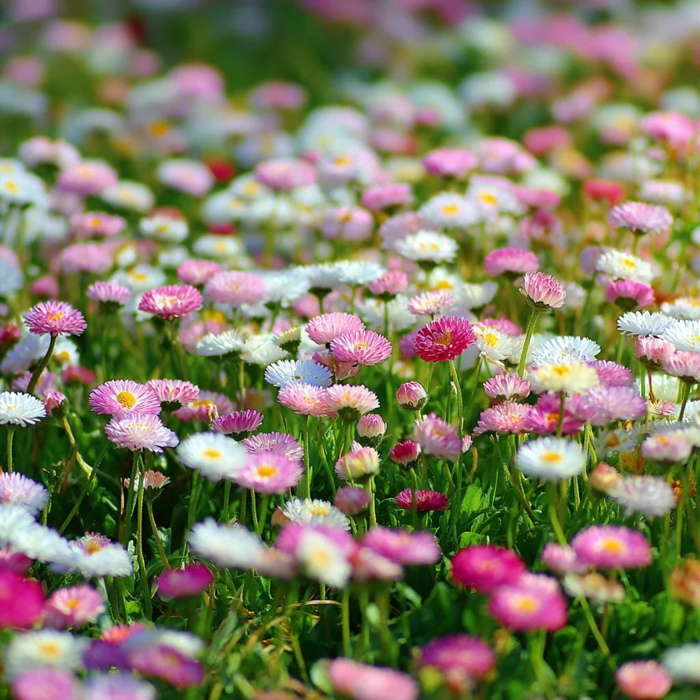English Daisy Seeds – Bellis perennis Flower Seeds – 300 Seeds – Perennial Blooms – Pollinator Friendly - Image 2