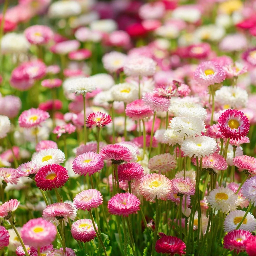 English Daisy Seeds – Bellis perennis Flower Seeds – 300 Seeds – Perennial Blooms – Pollinator Friendly - Image 4